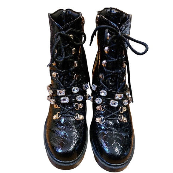 Simmi Shoes - Simmi Rhinestone Studded Boots Sz 8